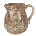 Dekorative Kanne Vase Keramik Florale Ranken Sandstein Beige Craquelé 16x13x16 cm von Clayre & Eef (6CE2413M)