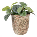 Clayre & Eef Blumentopf „Cottage Garden“ aus Keramik in Naturbeige, Ø 13 cm (6CE2415S)