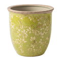 Clayre & Eef Blumentopf „Cottage Zylinder“ aus Keramik in Antikgrün, Ø 15 cm (6CE2446M)