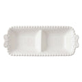 Clayre & Eef Schale „Schiffchen Weiß“ Schmetterling aus Keramik in Weiß, 17x7x3 cm (6CE2482)