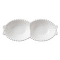 Clayre & Eef Schale „Tapas-Boot“ aus Keramik in Weiß, 17x7x3 cm / 75 ml (6CE2484)