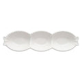 Clayre & Eef Schale „Tapas-Schiffchen XL“ Schmetterling aus Keramik in Weiß, 25x7x3 cm (6CE2485)