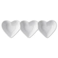 Clayre & Eef Schale mit 3 Fächern „Herzen“ aus Keramik in Weiß, 23x7x3 cm (6CE2486)