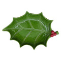 Clayre & Eef Schale „Blatt-Schiffchen“ aus Keramik in Grün, 21x13x5 cm (6CE2499)