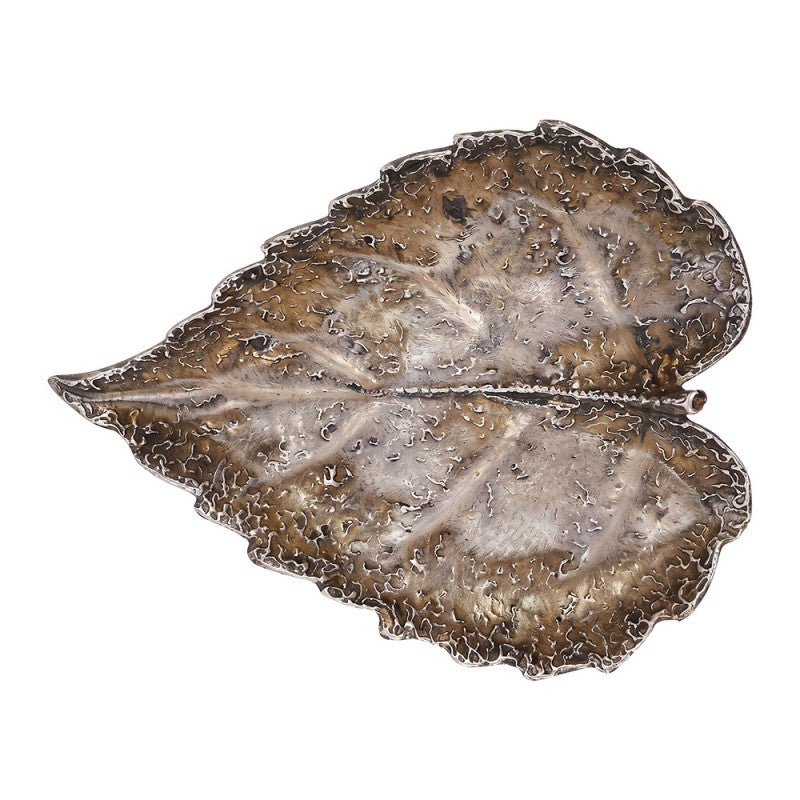Clayre & Eef Schale „Blatt“ aus Keramik in braun, 15x13x3 cm (6CE2506)