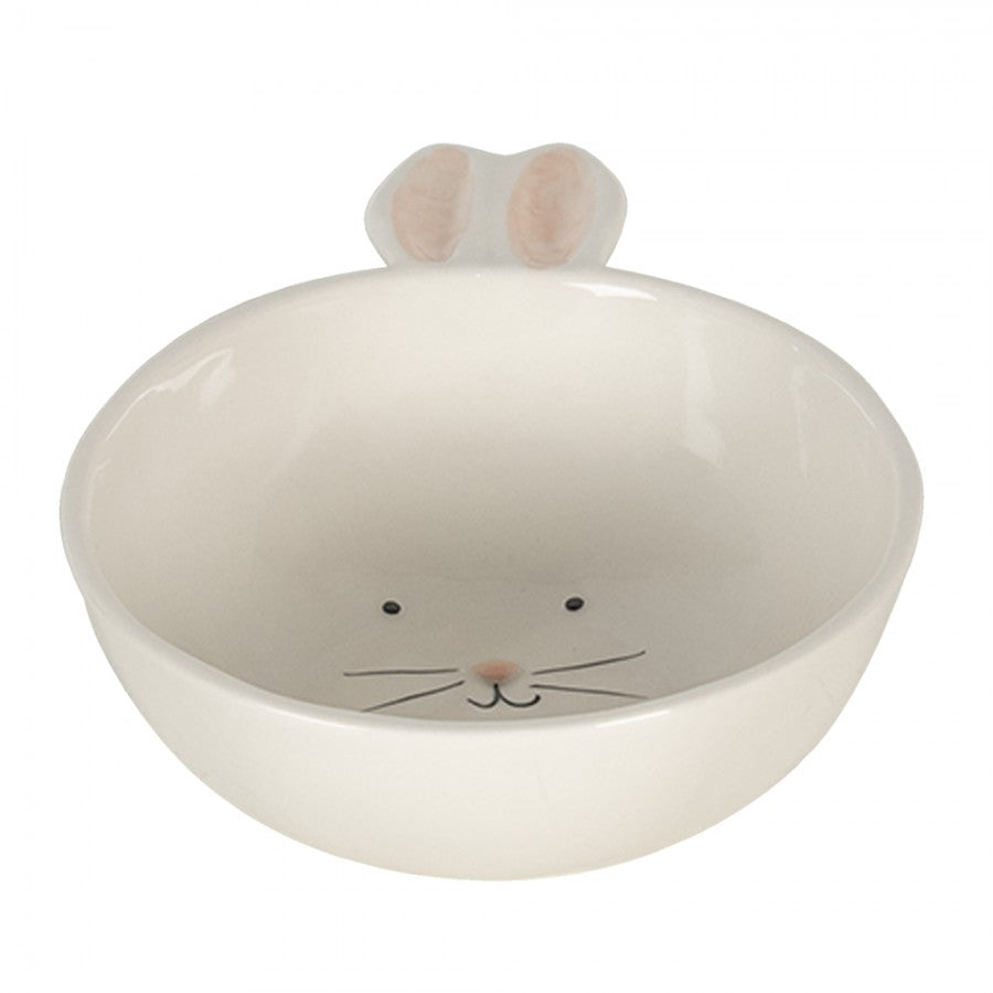 Clayre & Eef Schale „Osterhase“ aus Keramik in Beige, 14x20x6 cm (6CEBO0054)