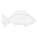 Clayre & Eef Servierschale „Fisch“ aus Keramik in Weiß, 30x15x3 cm / 150 ml (6CEBO0196)