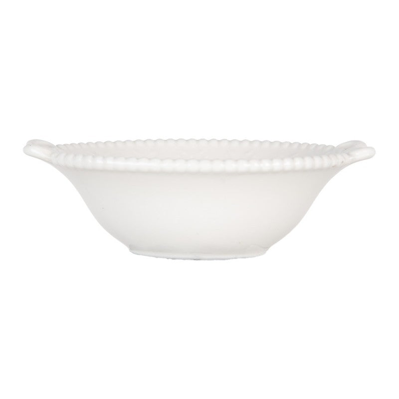 Clayre & Eef Schale „Schmetterlinge“ aus Keramik in Weiß, 12x8x4 cm / 75 ml (6CEBO0200M)