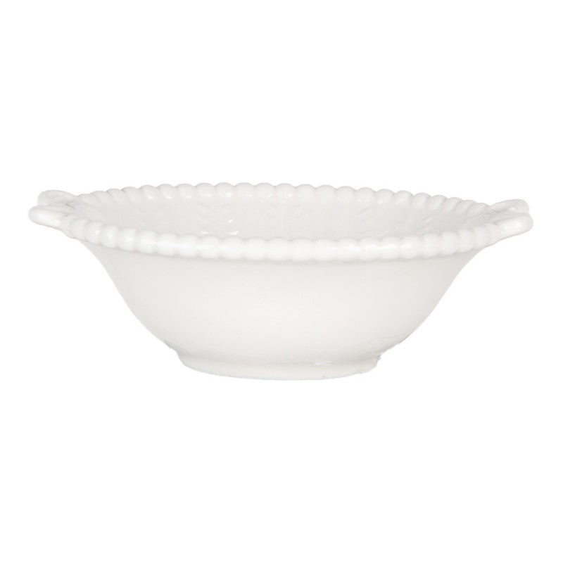Clayre & Eef Dipschale „Schmetterlinge“ aus Keramik in Weiß, 9x6x3 cm / 25 ml (6CEBO0200S)