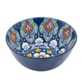 Clayre & Eef Schale „Nordic Blue“ aus Keramik in Blau, Ø 13x6 cm / 350 ml (6CEBO0218)
