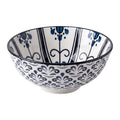 Clayre & Eef Schale „Nordic Contrast“ aus Keramik in Weiß-Schwarz-Blau, Ø 12x6 cm / 300 ml (6CEBO0223)