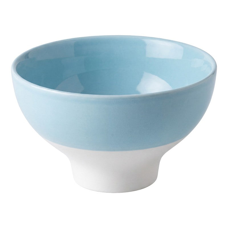Clayre & Eef Fußschale „Nordic Dipped“ aus Keramik in Hellblau-Weiß, Ø 11x7 cm / 300 ml (6CEBO0232)