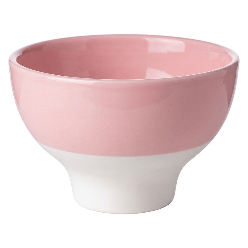 Clayre & Eef Fußschale „Nordic Dipped“ aus Keramik in Zartrosa-Weiß, Ø 11x7 cm / 300 ml (6CEBO0233)