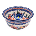 Clayre & Eef Schale „Orientalisch floral Blumen“ aus Keramik in Blau bunt, Ø 13x7 cm (6CEBO0269)