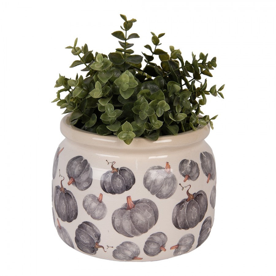Clayre & Eef Blumentopf „Herbst-Kürbis“ aus Keramik , Ø 20 cm (6CECSP0001L)