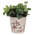 Clayre & Eef Blumentopf „Waldpilze“ aus Keramik in Beige-Braun, Ø 17 cm (6CELFJ0001L)