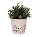 Clayre & Eef Blumentopf „Waldpilze“ aus Keramik in Beige-Braun, Ø 15 cm (6CELFJ0001M)