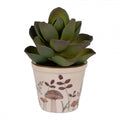 Clayre & Eef Blumentopf „Waldpilze“ aus Keramik in Beige-Braun, Ø 8 cm (6CELFJ0001XS)