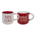 Weihnachtstassen 2er-Set Porzellan Merry Christmas Weiß 14x9x9 cm 400 ml von Clayre & Eef (6CEMS0055)