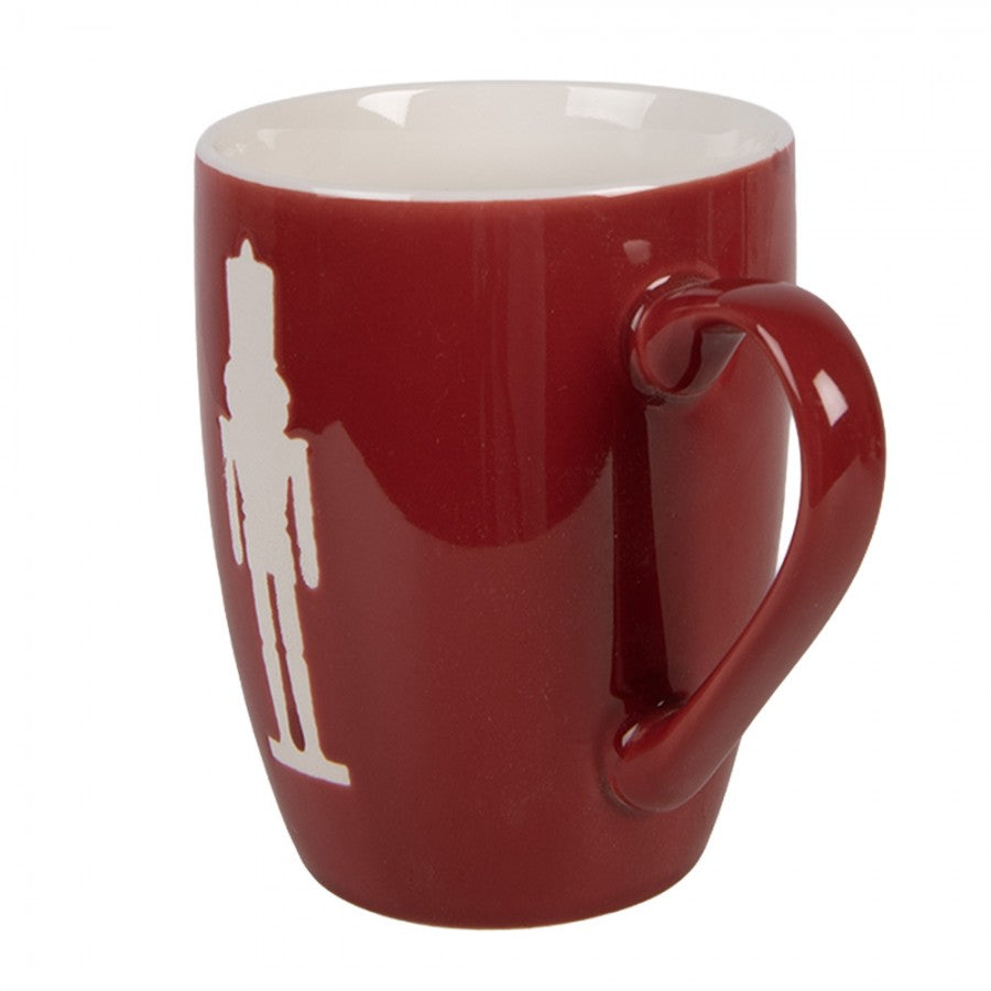 Weihnachtstassen 2er-Set Porzellan Nussknacker Tannenbaum Rot-Grün 12x8x11 cm 350 ml von Clayre & Eef (6CEMS0056)