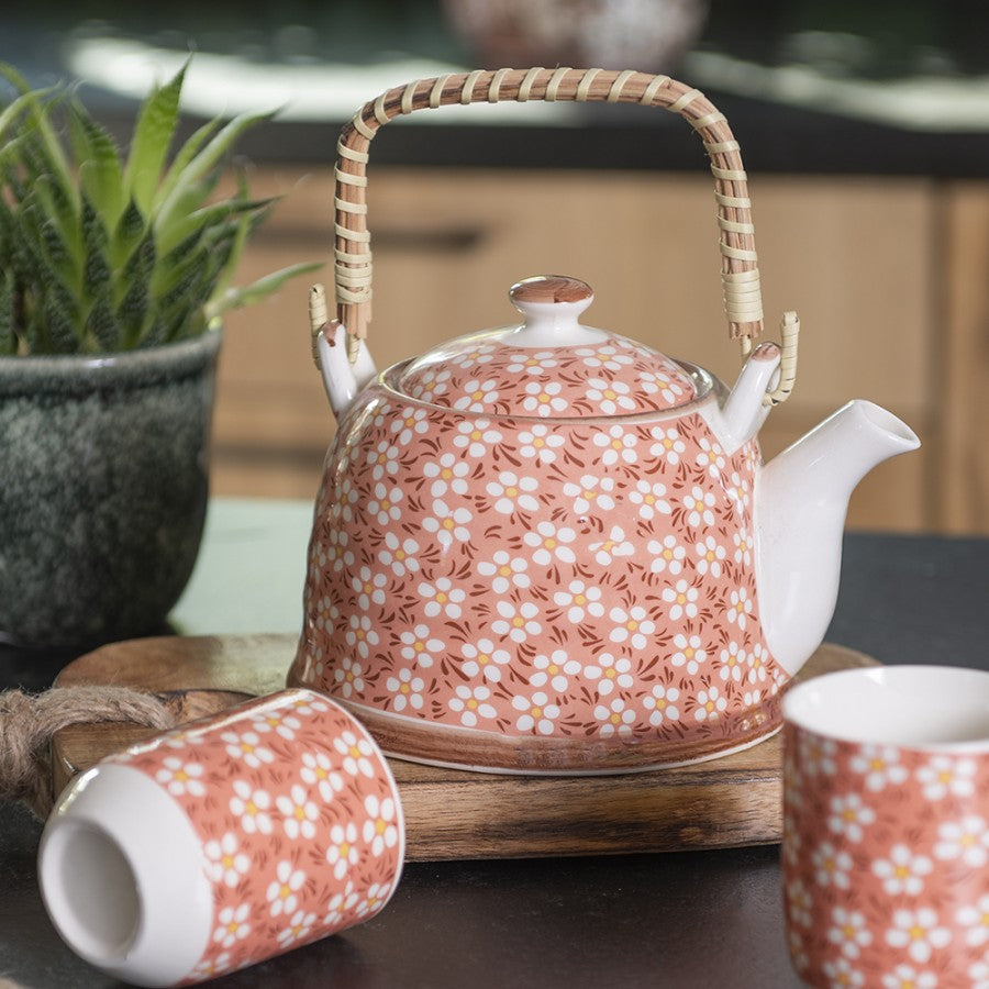 Teetasse Keramik Nostalgie Retro-Design-70er-Jahre Ø 6x8 cm 100 ml von Clayre & Eef (6CEMU0006)