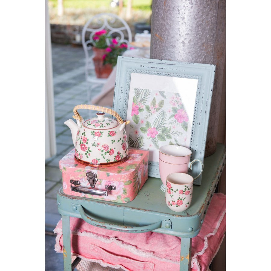 Teebecher Porzellan High Tea Party Rosa Ø 6x8 cm 100 ml von Clayre & Eef (6CEMU0021)
