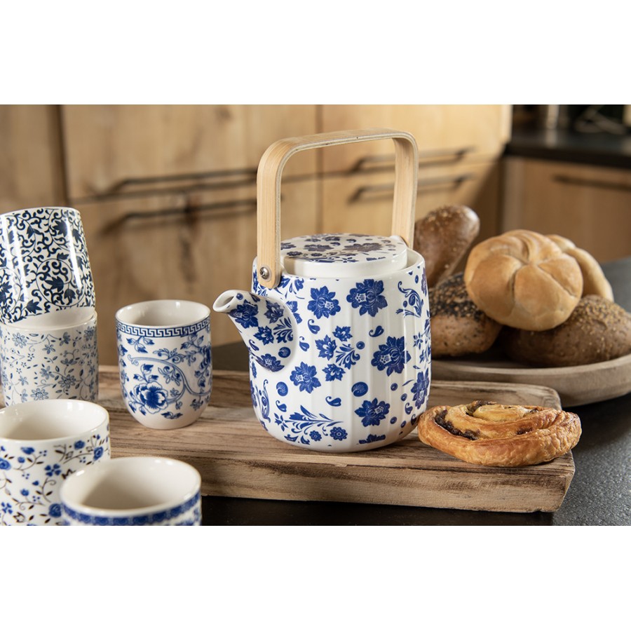 Teetasse Keramik Herz Asiatische Teekultur Ø 6x8 cm 100 ml von Clayre & Eef (6CEMU0087)