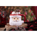 3D Weihnachtstasse Keramik plastisch Weihnachtsmann Santa Claus Rot-Weiß 14x11x9 cm 400 ml von Clayre & Eef (6CEMU0154)
