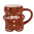 Weihnachtsbecher Keramik Pfefferkuchenmann Braun 12x8x10 cm 250 ml von Clayre & Eef (6CEMU0241)
