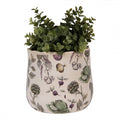 Clayre & Eef Blumentopf „The Kitchen Garden“ Gemüse-Beet aus Keramik in Beige, Ø 18 cm (6CETKG0001M)