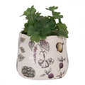 Clayre & Eef Blumentopf „The Kitchen Garden“ Gemüsebeet aus Keramik in Beige, Ø 11 cm (6CETKG0001XS)