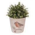 Clayre & Eef Blumentopf „Vintage Garden“ Vogel aus Keramik in Beige-Bunt, Ø 15 cm (6CEVGP0001M)