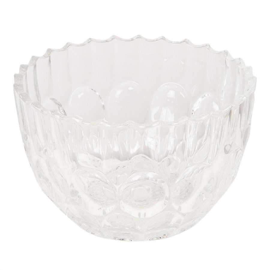 Clayre & Eef Bonbonniere „Vintage Kristall“ aus Glas in Klar, Ø 14x17 cm (6GL2832)