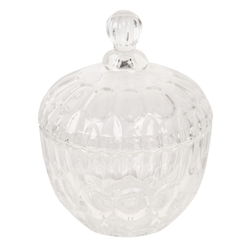 Clayre & Eef Bonbonniere „Vintage Kristall“ aus Glas in Klar, Ø 14x17 cm (6GL2832)