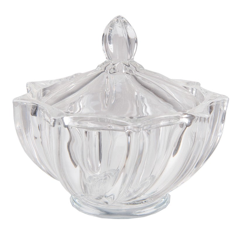 Clayre & Eef Bonbonniere „Romantik Glas“ aus Glas in Klar, Ø 12x12 cm (6GL4187)