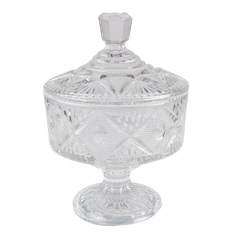 Clayre & Eef Bonbonniere „Glocken-Glanz“ aus Glas in Klar, Ø 12x17 cm (6GL4202)