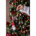 Weihnachtsanhänger Champagnerflasche Glas Grün Gold Glitzer Ø 4x12 cm von Clayre & Eef (6GL4342)