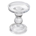 Glas-Kerzenständer 2-in-1 Klarglas Ø 9x11 cm für Stab- & Stumpenkerzen von Clayre & Eef (6GL4425)