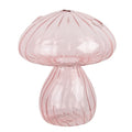 Glas-Dekofigur Pilz gerillt Rosé-Rosa Ø 13x15 cm Farbglas von Clayre & Eef (6GL4474)