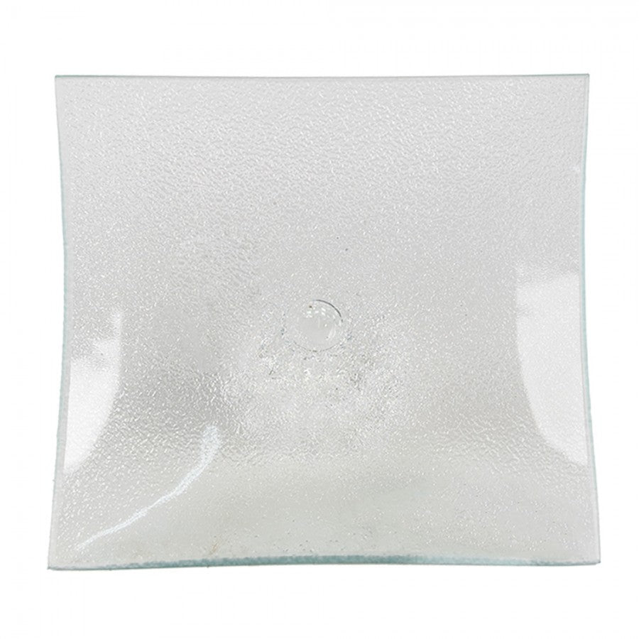 Clayre & Eef Glasschale „Quadrat Facette XL“ aus Glas in Klar, 19x19x7 cm (6GL4608)
