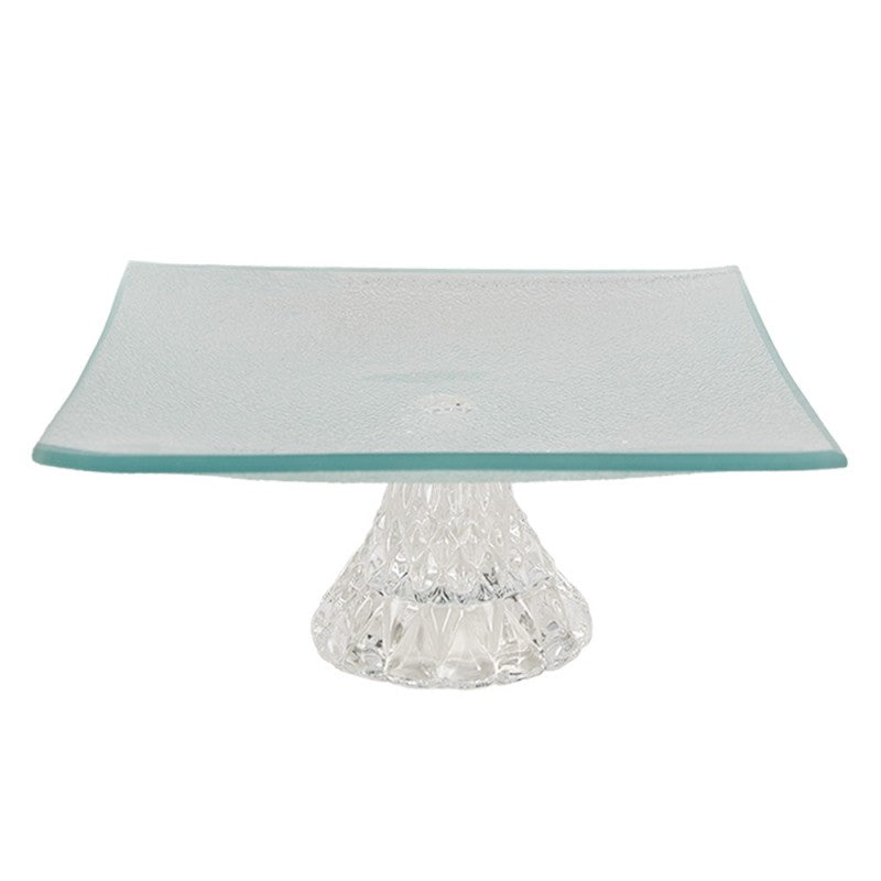 Clayre & Eef Glasschale „Quadrat Facette XL“ aus Glas in Klar, 19x19x7 cm (6GL4608)