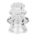 Glas-Kerzenständer gerillt Transparent Ø 8x10 cm für Stabkerzen von Clayre & Eef (6GL4931)