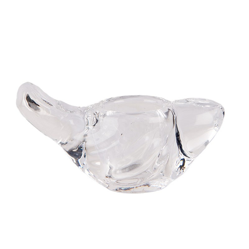 Glas-Kerzenständer Vogel Transparent 8x4x5 cm für Stabkerzen von Clayre & Eef (6GL4933)