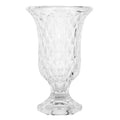 Klassische Glas-Pokalvase Transparent auf Standfuß Ø 15x23 cm von Clayre & Eef (6GL5028)