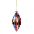Clayre & Eef Christbaumanhänger „Zapfen Pastell“ aus Glas in Mehrfarbig, Ø 6x13 cm (6GL5104)
