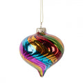 Clayre & Eef Christbaumkugel aus Glas in Mehrfarbig bunt gemustert, Ø 8x8 cm (6GL5133)