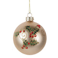 Clayre & Eef Christbaumkugel aus Glas in Champagner-Gold geriffelt, Ø 8x8 cm (6GL5140)