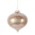 Clayre & Eef Christbaumkugel aus Glas in Champagner-Beige, Ø 10x10 cm (6GL5151)