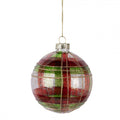 Clayre & Eef Christbaumkugel aus Glas in Smaragdgrün, Ø 8x8 cm (6GL5178)