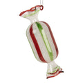 Weihnachtsanhänger Bonbon gewickelt Glas Weiß Rot Grün Ø 5x13 cm von Clayre & Eef (6GL5277)